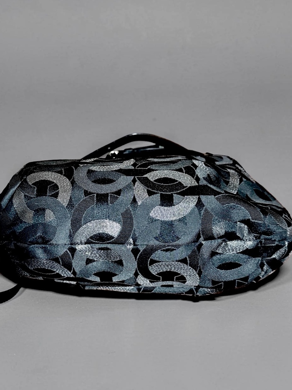 Coach Black & Charcoal Signature Jacquard Shoulder Bag - Picture 6 of 8